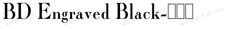 BD Engraved Black字体转换